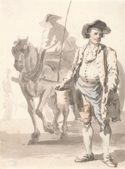 London Cries - Ein Kesselflicker und seine Frau von Paul Sandby